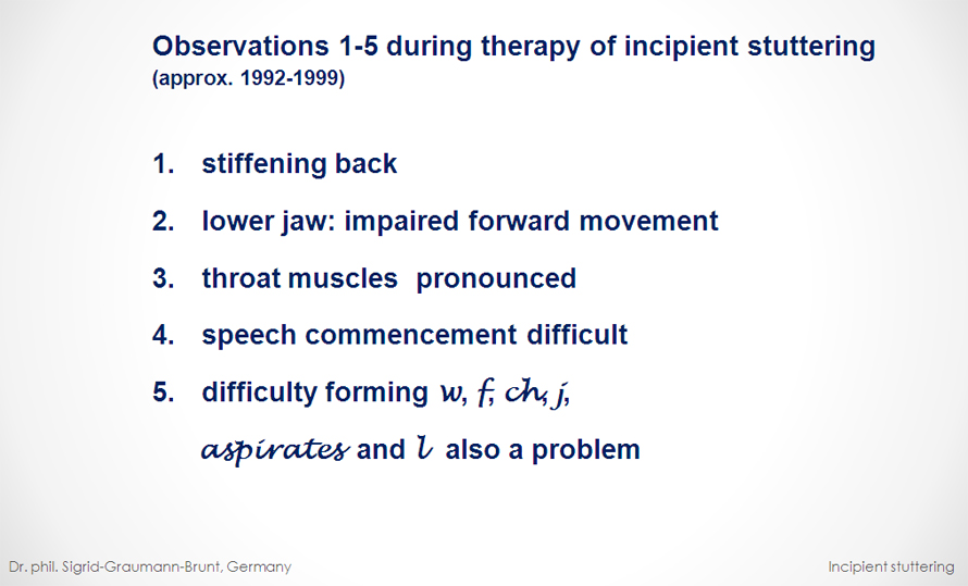 incipient stuttering - transparency 4