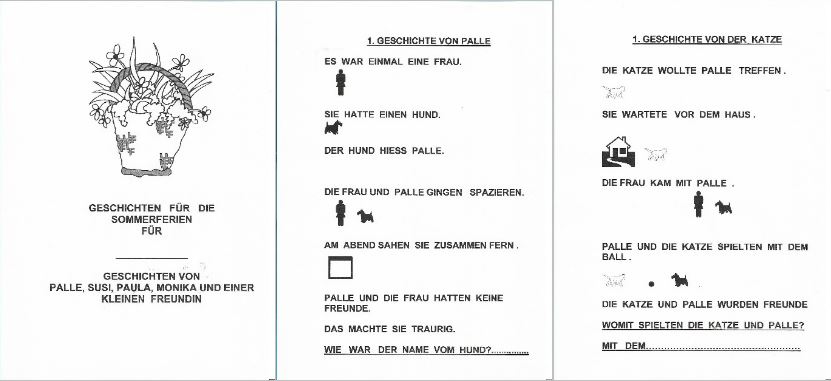 Anfangsseite für die Sommerferiengeschichten 1